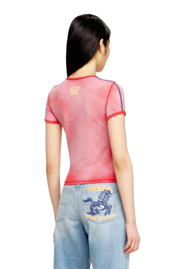 cl-t-uncutie-horse Cotton stretch T-shirt with horse graphic print