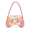 coconut bl_m bag Double-D-Glossy shoulder bag with lotus print