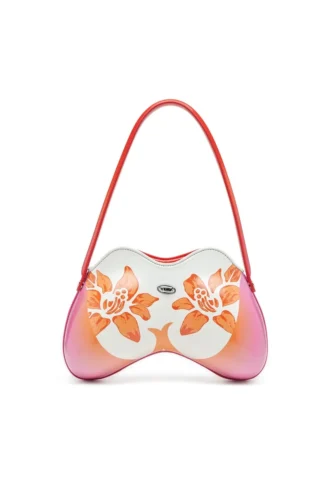 coconut bl_m bag Double-D-Glossy shoulder bag with lotus print