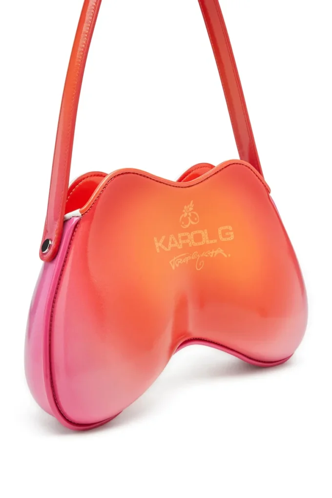 coconut bl_m bag Double-D-Glossy shoulder bag with lotus print