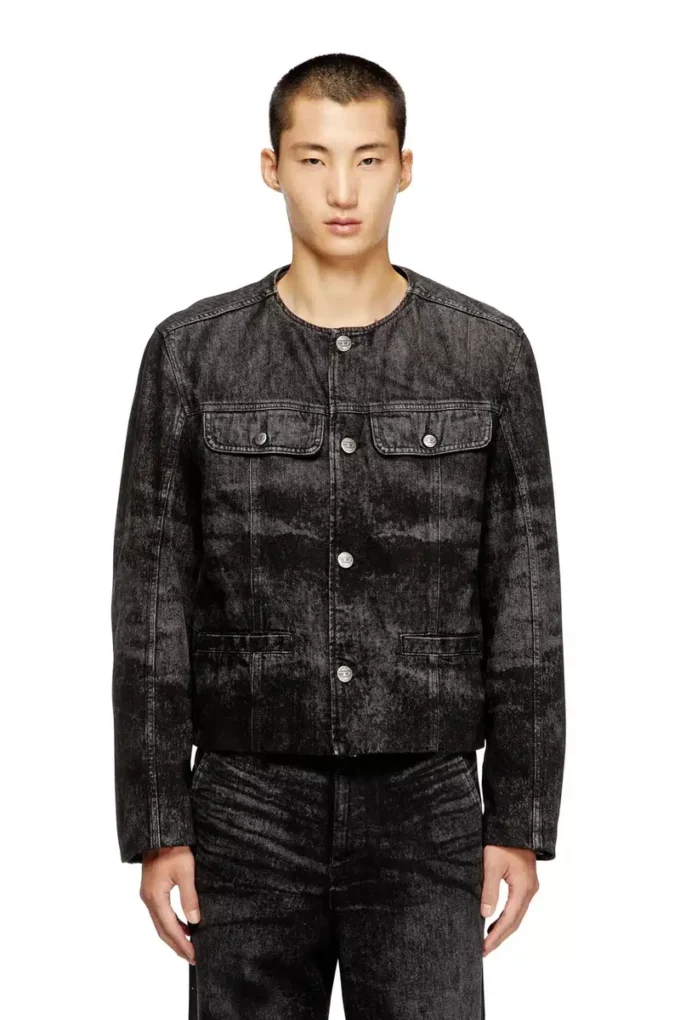 d-aberdeen-fsh2 Jacket in lasered cotton-hemp denim