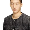 d-aberdeen-fsh2 Jacket in lasered cotton-hemp denim