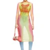 d-afnic Layered midi dress with lyrics print