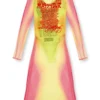 d-afnic Layered midi dress with lyrics print