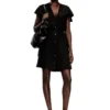 d-aikiri Cupro dress with V-neck and front buttons