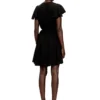 d-aikiri Cupro dress with V-neck and front buttons
