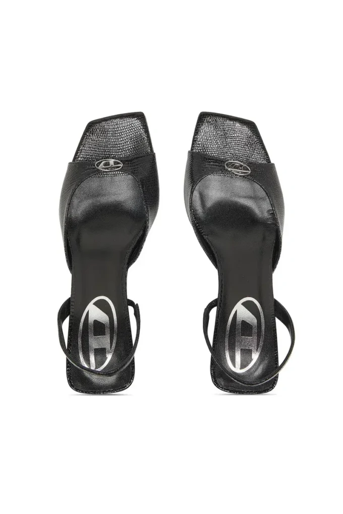 d-amber 75 sandal D-Amber-Slingback sandals in lizard-effect leather