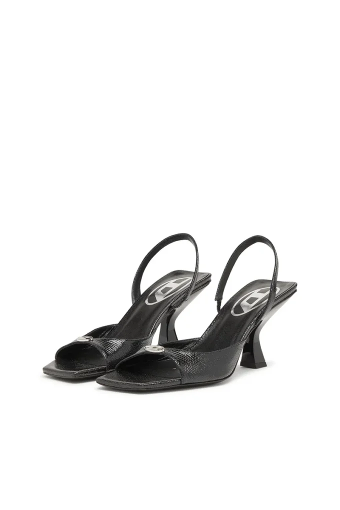 d-amber 75 sandal D-Amber-Slingback sandals in lizard-effect leather