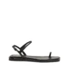 d-amber infra 0 D-AMBER – Sandal in leather with metallic logo