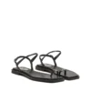 d-amber infra 0 D-AMBER – Sandal in leather with metallic logo