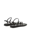d-amber infra 0 D-AMBER – Sandal in leather with metallic logo
