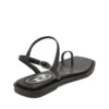 d-amber infra 0 D-AMBER – Sandal in leather with metallic logo