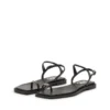 d-amber infra 0 D-AMBER – Sandal in leather with metallic logo