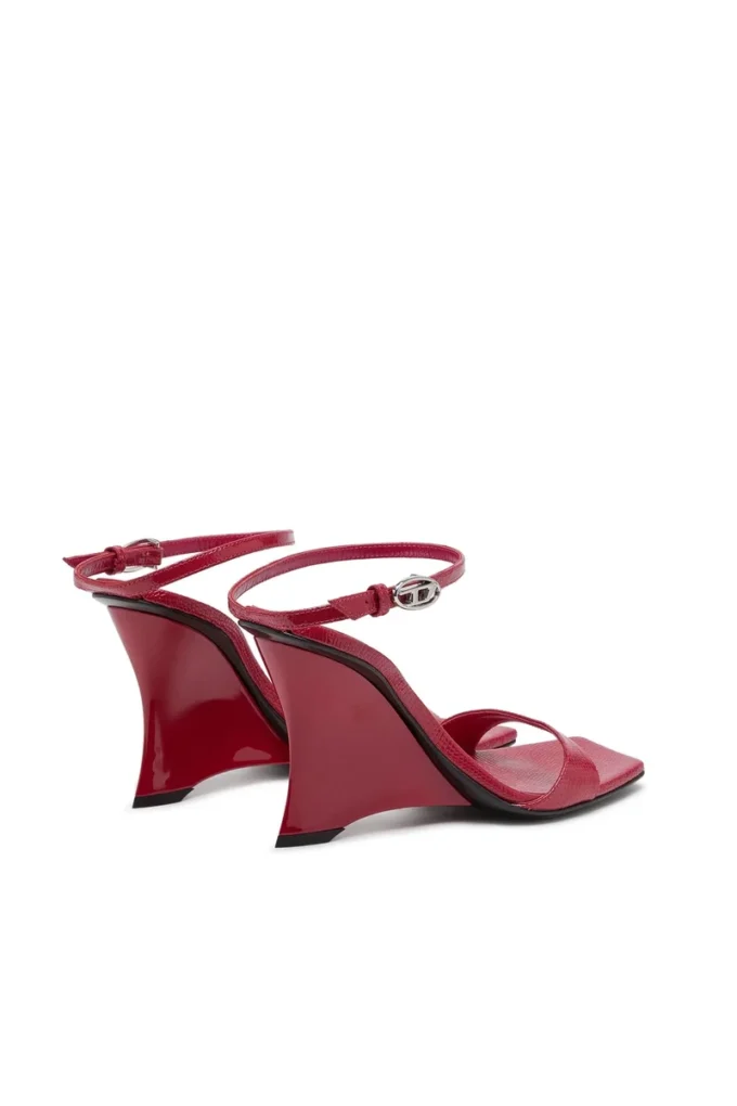 d-amber sandal wedge D-Amber-Wedge sandals in lizard-effect leather