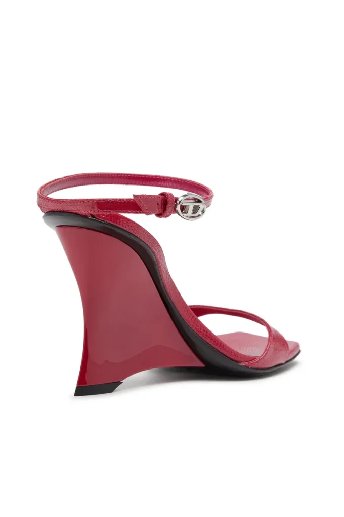 d-amber sandal wedge D-Amber-Wedge sandals in lizard-effect leather