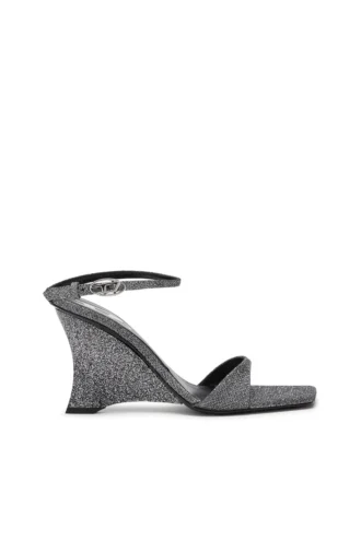 d-amber sandal wedge D-Amber-Wedge sandals in Lurex fabric