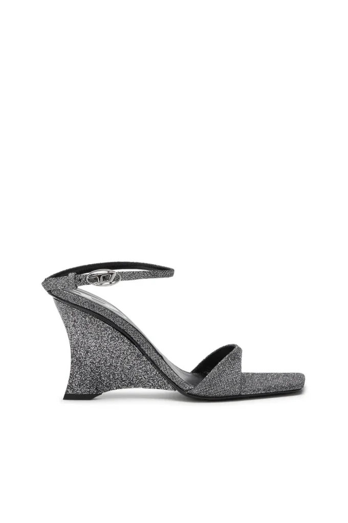 d-amber sandal wedge D-Amber-Wedge sandals in Lurex fabric