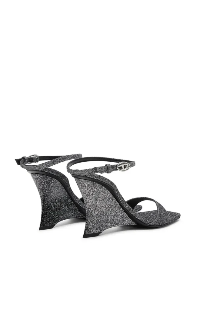 d-amber sandal wedge D-Amber-Wedge sandals in Lurex fabric