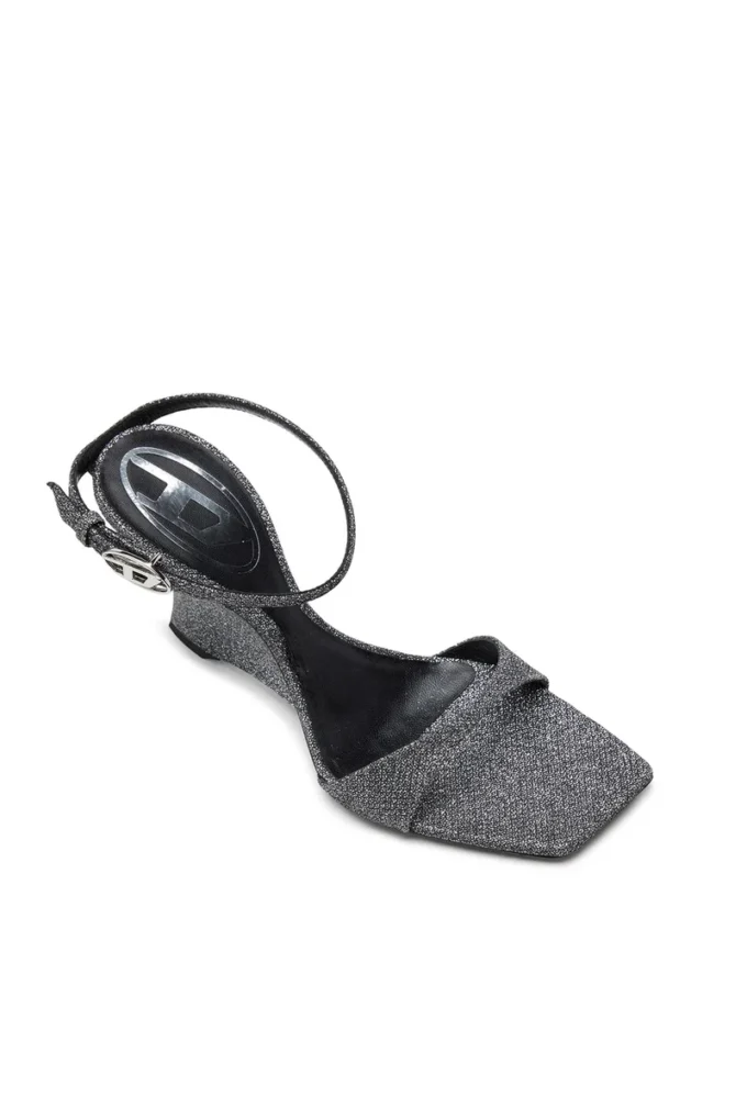 d-amber sandal wedge D-Amber-Wedge sandals in Lurex fabric