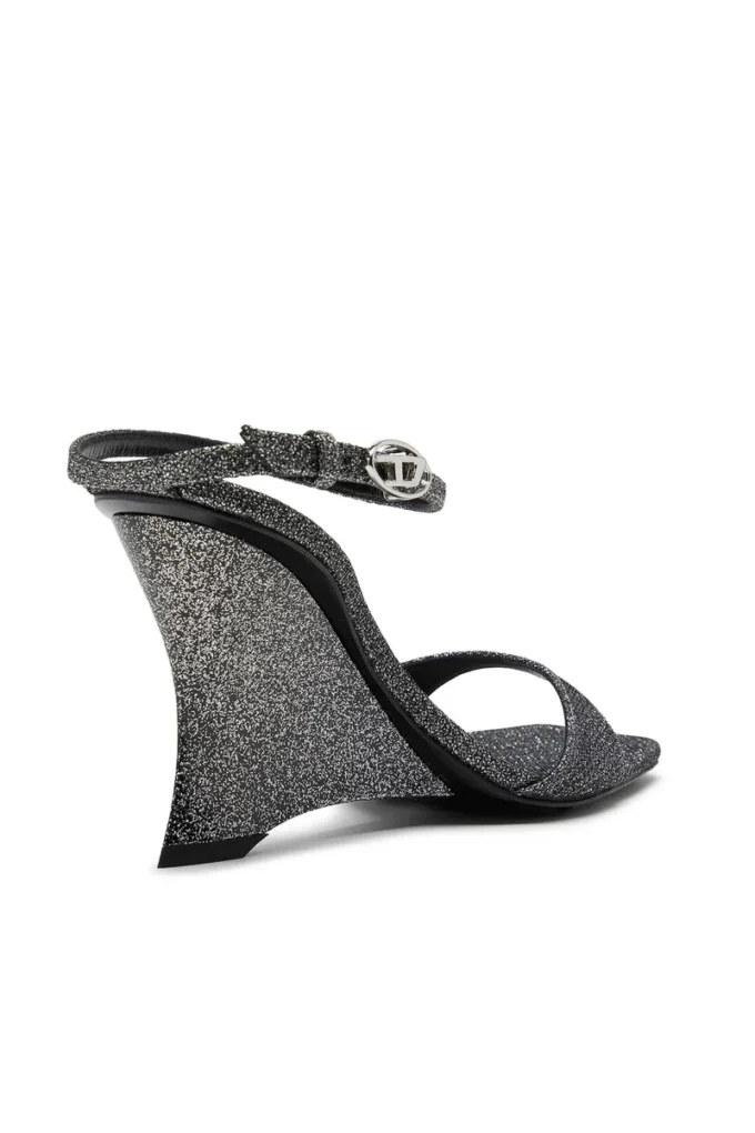 d-amber sandal wedge D-Amber-Wedge sandals in Lurex fabric