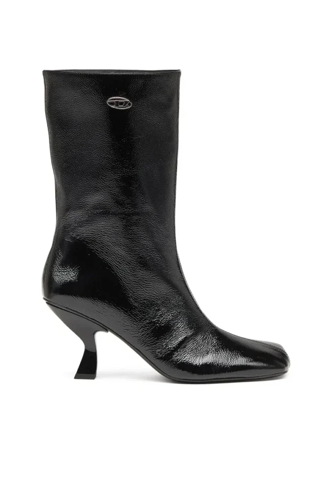d-amber tube 75 D-Amber-Square-toe ankle boots with naplak effect