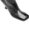 d-amber tube 75 D-Amber-Square-toe ankle boots with naplak effect