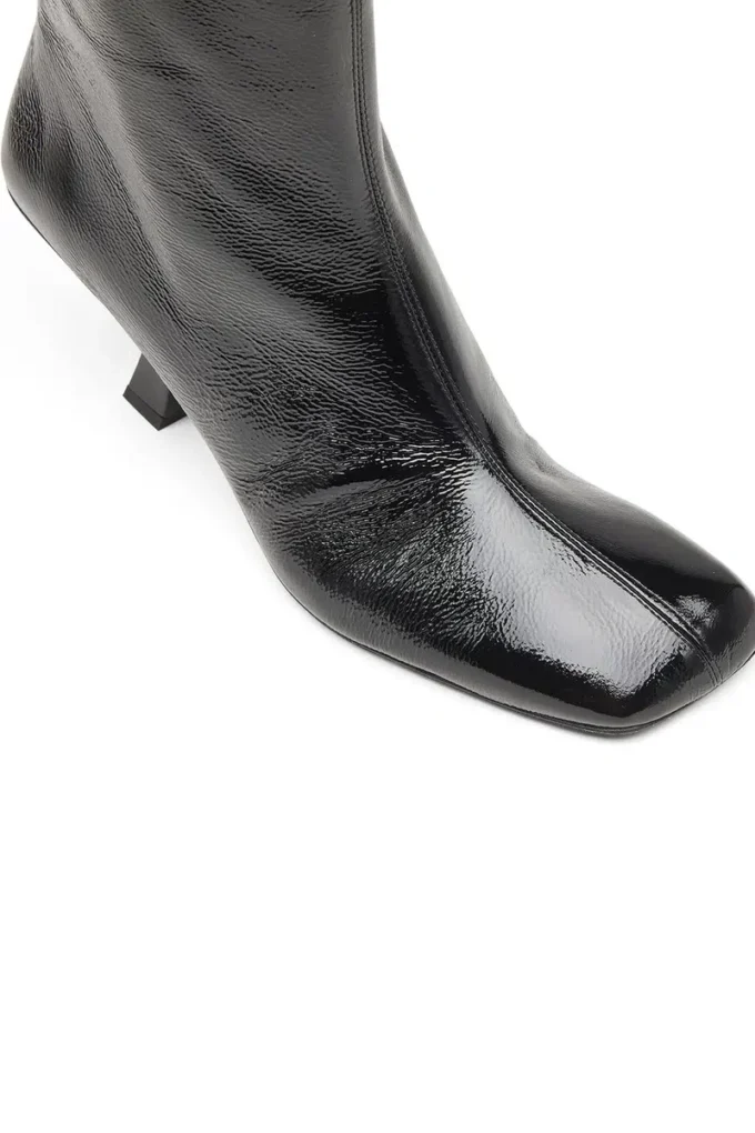 d-amber tube 75 D-Amber-Square-toe ankle boots with naplak effect