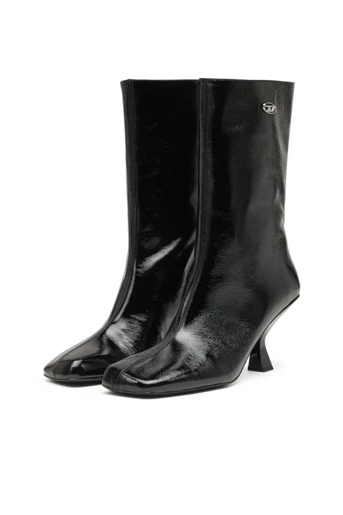 d-amber tube 75 D-Amber-Square-toe ankle boots with naplak effect