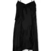 d-ancer Satin dress with raw-cut flounces