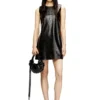 d-ares Coated mini dress with embossed Oval D