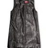 d-ares Coated mini dress with embossed Oval D