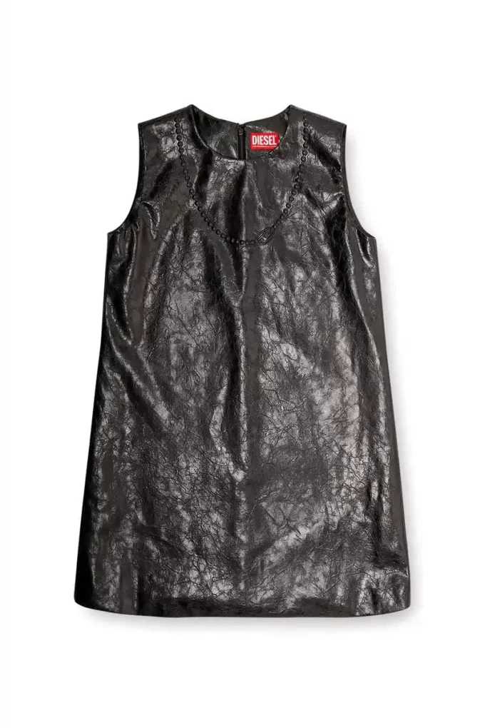 d-ares Coated mini dress with embossed Oval D