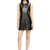 d-ares Coated mini dress with embossed Oval D
