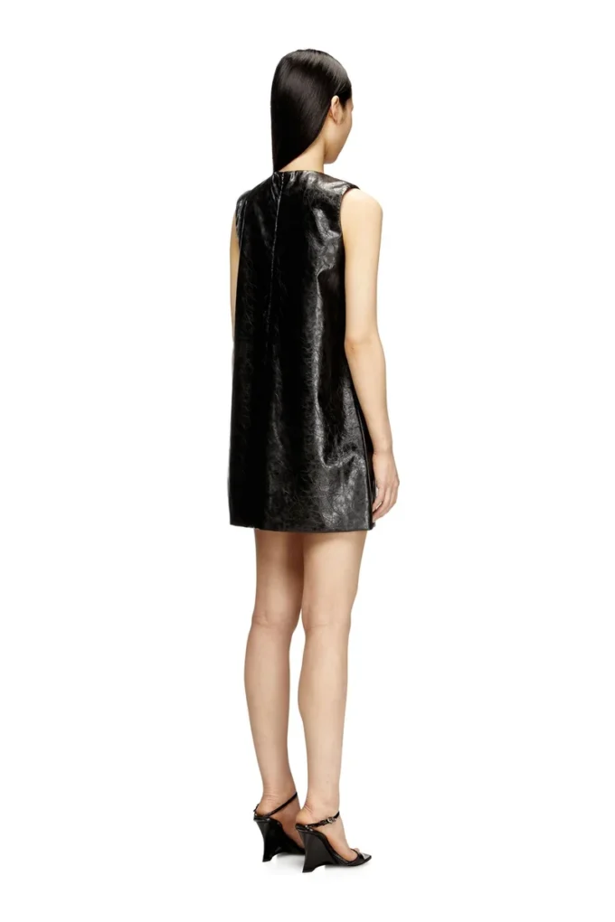 d-ares Coated mini dress with embossed Oval D