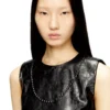 d-ares Coated mini dress with embossed Oval D