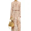 d-azzling-r1 Ruffled maxi dress in camo chiffon