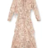 d-azzling-r1 Ruffled maxi dress in camo chiffon