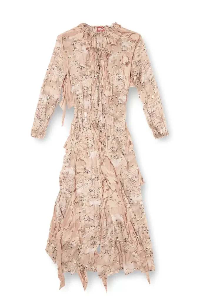 d-azzling-r1 Ruffled maxi dress in camo chiffon