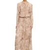 d-azzling-r1 Ruffled maxi dress in camo chiffon