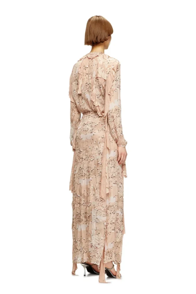 d-azzling-r1 Ruffled maxi dress in camo chiffon