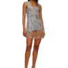 d-bilson Short tank dress with destroyed effect
