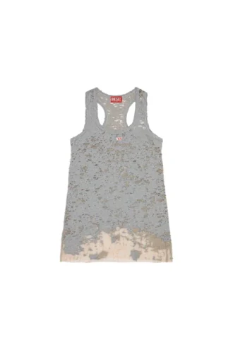 d-bilson Short tank dress with destroyed effect