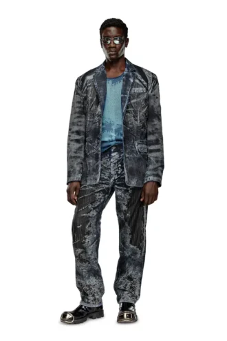 d-bla-dev-fse Blazer in pinstriped devoré denim