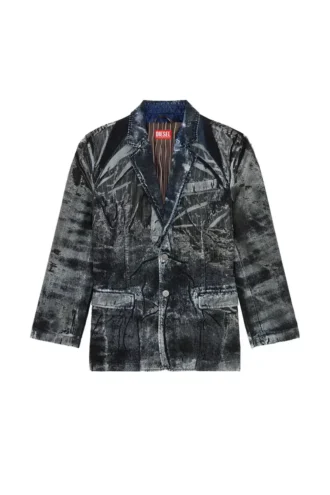d-bla-dev-fse Blazer in pinstriped devoré denim