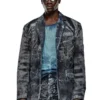 d-bla-dev-fse Blazer in pinstriped devoré denim