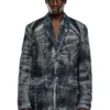 d-bla-dev-fse Blazer in pinstriped devoré denim