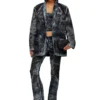 d-bla-dev-fse Blazer in pinstriped devoré denim