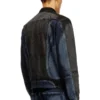 d-blenk-s Biker-style jacket in bicolour denim