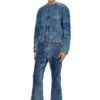 d-calur-fse Denim jacket with biker zip details