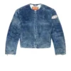 d-calur-fse Denim jacket with biker zip details
